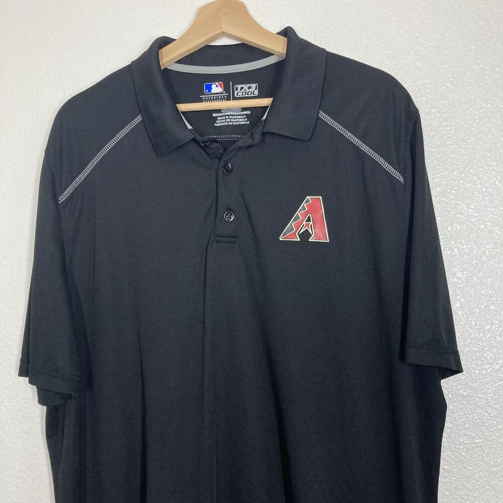 Arizona Diamondbacks Shirt Mens 2XL Black MLB Baseball Polo TX3 Cool Polyester - Picture 3 of 16